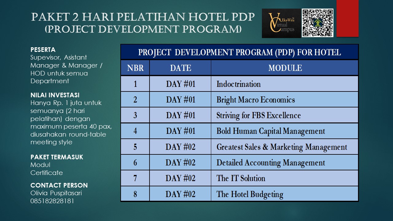 PAKET PELATIHAN MDP EKA WIRA VIRTUAL CAMPUS