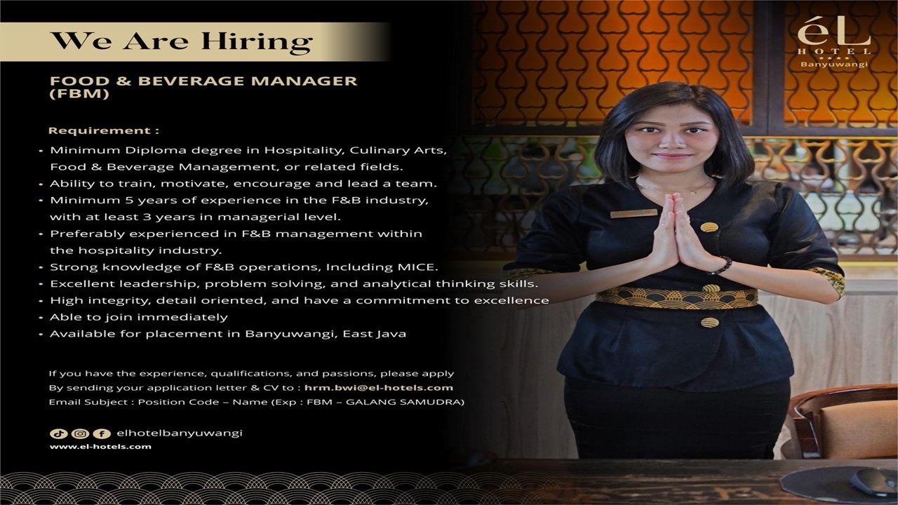 EL HOTEL NEEDS FB MANAGER